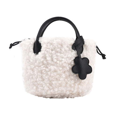 Fluffy Shoulder Bag Plush Handbag Tote Bag Ladies Messenger Bags 22430