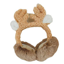 Load image into Gallery viewer, Winter Earmuffs for women Plush Earmuffs  Christmas Cute Antlers Foldable 22844
