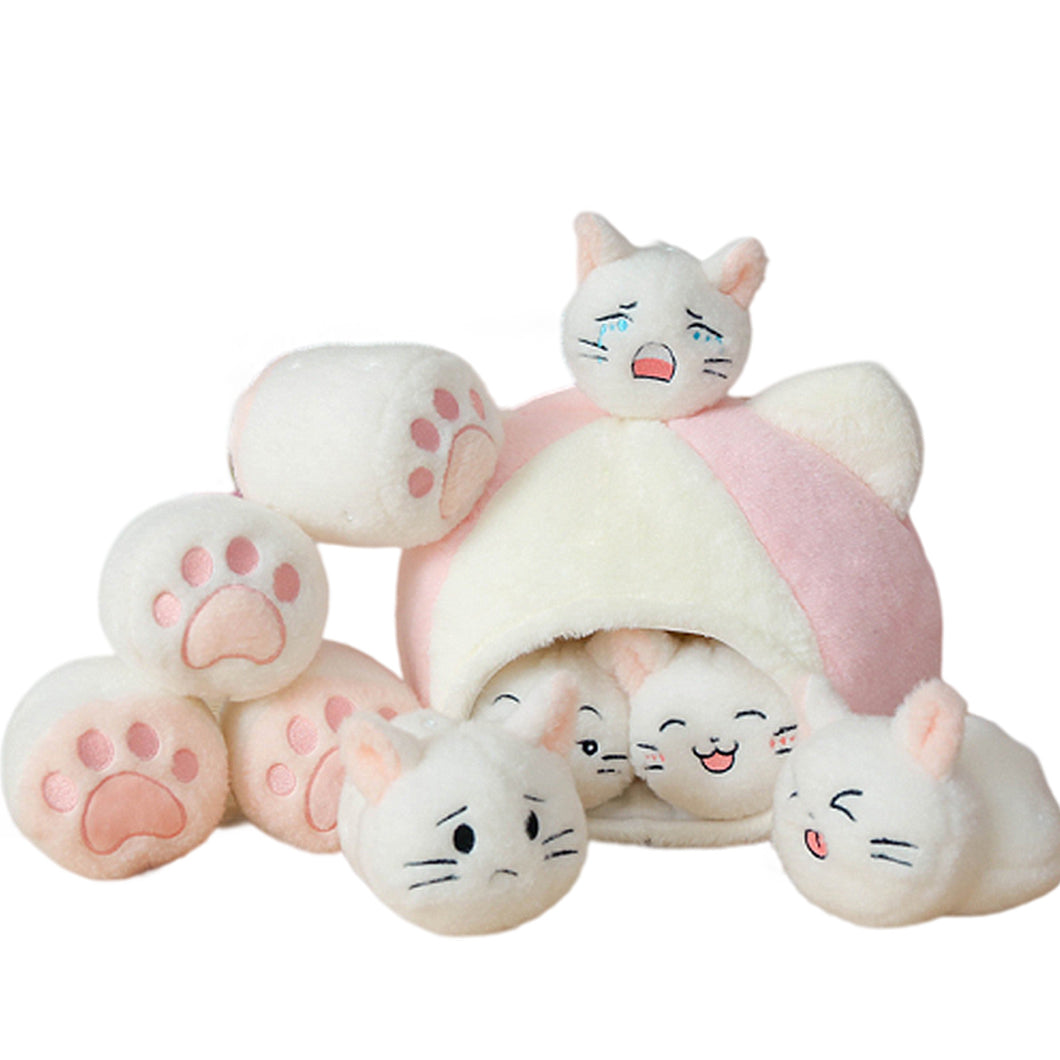 Cute pink plush doll cat pillow nap cushion plush toy 22B11