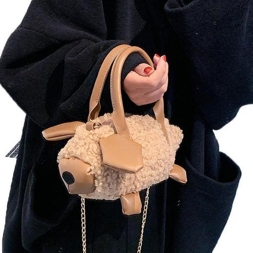 Women Mini Plush Shoulder Bag Fashion Fluffy handbag Soft Warm 22421