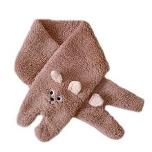 Load image into Gallery viewer, Women&#39;s winter cute bear plush scarf  22517