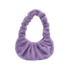 Load image into Gallery viewer, Women Plush Underarm Bag Fluffy Shoulder Bag  Furry Tote Bag 22427