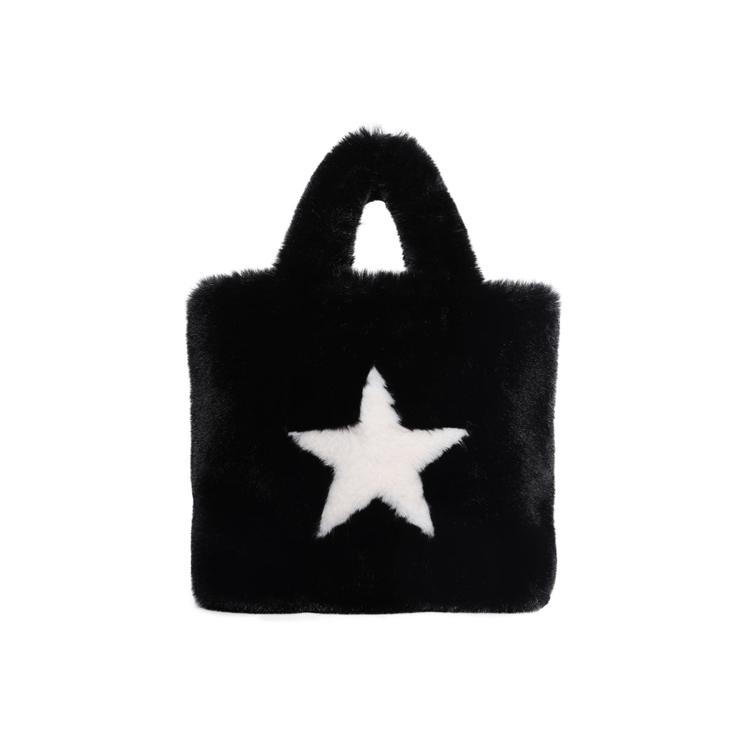 Tote Bag Faux Fur Clutch Purses and Handbags for Women 21841