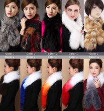 Load image into Gallery viewer, Silver Fox Fur or Fox Fur Scarf Wrap Cape Shawl Neck Warmer 3 Colors NEW FS050204