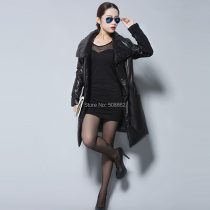 Genuine Sheep Leather Coat Down Overcoat Top Grade Leather Jacket