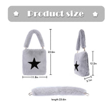 Load image into Gallery viewer, Womens Soft Eco Fur Fluffy Mini Tote Bag Purse 21834