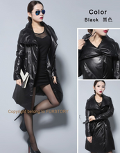Load image into Gallery viewer, Genuine Sheep Leather Coat Down Overcoat Top Grade Leather Jacket