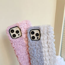 Load image into Gallery viewer, Winter Warm Color Plush Furry Fluffy Soft iPhone Case （iPhone 13 Pro Max）22816