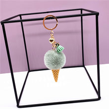 Load image into Gallery viewer, Ice Cream Keychain Cute Bag Cartoon Plush Pendant 22C02