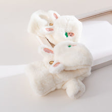 Load image into Gallery viewer, Women Girls Soft Plush Convertible Flip Top Gloves Cute Fingerless Winter Mittens 22831