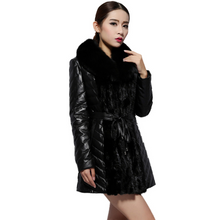 Load image into Gallery viewer, Winter Super Warm Genuine Sheep Leather Coat Female Real Fox Fur Collar 14158