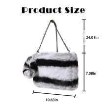 Load image into Gallery viewer, Purses for Women Rex Rabbit Fur Crossbody Bags Women&#39;s Fuzzy Shoulder Bag Fluffy Clutch Bag Christmas Gifts for Women