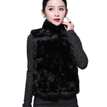 Load image into Gallery viewer, Natural Rabbit Head Fur Vest Waitcoat Jacket Coat