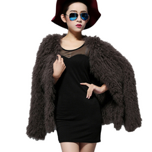 Load image into Gallery viewer, Women&#39;s Natural Fur Coat Genuine Wool Fleece Free Size Lamb Fur Coat Female Free Shipping