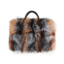 Load image into Gallery viewer, Women&#39;s Winter Fur Bag Silver Fox Handbag Leather Ladies Shoulder Bag