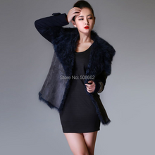 Load image into Gallery viewer, Natural Sheep Fur Coat Double Faced Overcoat Thick Winter Coat