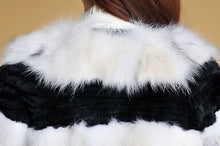Load image into Gallery viewer, Real Raccoon &amp; Rabbit Fur Coat Jacket Overcoat Bright Color Commuter Style FS13011
