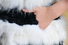 Load image into Gallery viewer, Real Raccoon &amp; Rabbit Fur Coat Jacket Overcoat Bright Color Commuter Style FS13011