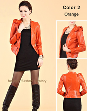 Load image into Gallery viewer, Genuine Sheep Leather Jacket Warm Coat Womens Coat