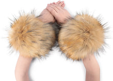 Load image into Gallery viewer, Women&#39;s Faux Fur Wrist Cuffs Winter Fluffy Arm Warmer Boot Cuffs Fur Leg Warmers