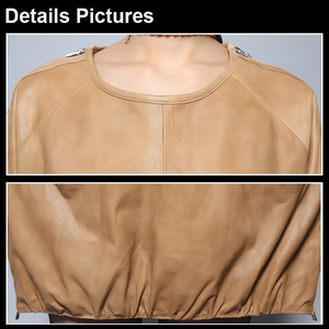 Genuine Sheep Leather Coat Cool Women Leather Jacket Top Grade Lamb Leather Overcoat