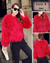Load image into Gallery viewer, Women's Natural Fox Fur Coat Fashion Natural Color Full Sleeve