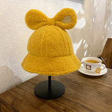 Load image into Gallery viewer, Winter Plush Fuzzy Bucket Hat mickey ears  Fisherman Hats for Women 22633