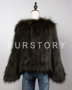 Knitted Natural Raccoon Fur Coat Winter Jacket Overcoat Long Sleeve