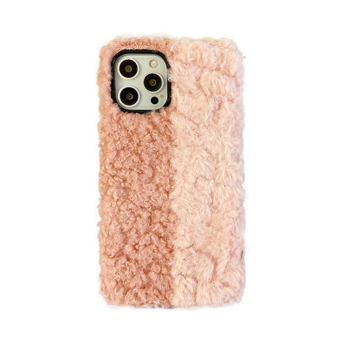 Winter Warm Color Plush Furry Fluffy Soft iPhone Case （iPhone 13 Pro Max）22816