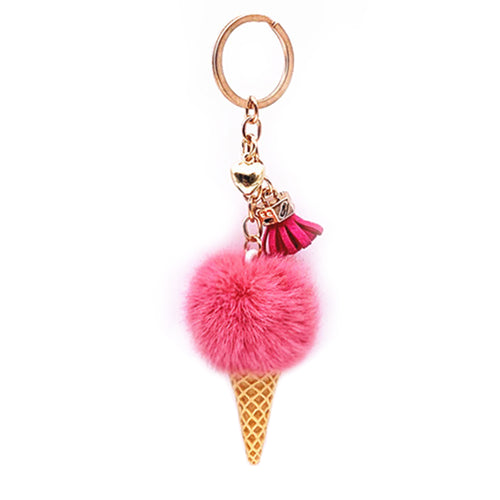 Ice Cream Keychain Cute Bag Cartoon Plush Pendant 22C02
