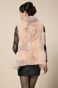 Natural Fox + REX Rabbit Fur Vest Jacket Coat