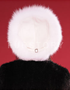 Winter Hats for Women Real Fox Fur Beanie Hat Skullies Cap Womens 13602
