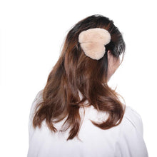 Load image into Gallery viewer, Hair Clip Real Fur Hair Accessories Korean Ins Real Rex Rabbit Hair Clip Super Large Lovely Plush Hairpin Fur Hairpin FS21A17
