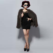 Load image into Gallery viewer, Women&#39;s Natural Fur Coat Genuine Wool Fleece Free Size Lamb Fur Coat Female Free Shipping