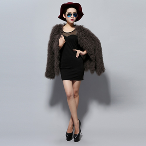 Women's Natural Fur Coat Genuine Wool Fleece Free Size Lamb Fur Coat Female Free Shipping