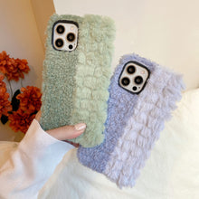 Load image into Gallery viewer, Winter Warm Color Plush Furry Fluffy Soft iPhone Case （iPhone 13 Pro Max）22816