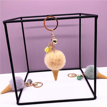 Load image into Gallery viewer, Ice Cream Keychain Cute Bag Cartoon Plush Pendant 22C02