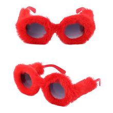 Load image into Gallery viewer, Women Plush Fuzzy Sunglasses Punk  Ladies Party Masquerade Eyewear 22811
