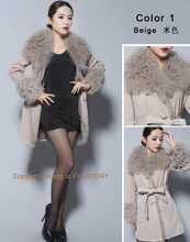 Load image into Gallery viewer, Lamb Fur Collar Coat Top Grade Genuine Sheep Leather Full Sleeve Jacket