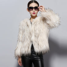 Load image into Gallery viewer, Fur Coat Cheap Knitted Raccoondog Fur Coat Jacket Overcoat Vest Waistcoat Fur Coat Jacket Women FS010402