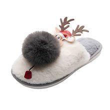 Load image into Gallery viewer, Women&#39;s Lovely Deer Plush Soft Warm Home Slippers Shoes 22S06