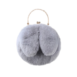 Faux Fur Wallet Fuzzy Bunny Women's Crossbody Bag Women's Plush Clutch  19820