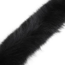 Load image into Gallery viewer, Fur Story Women Men Hoodie Trim Coat Fur Collar Racoon Fur Stripe for Down Jacket Black