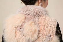 Load image into Gallery viewer, Natural Fox + REX Rabbit Fur Vest Jacket Coat