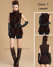 Load image into Gallery viewer, Natural Fur Vest Knitted Wool Blends Waistcoat Mandarin Collar Jacket