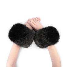 Load image into Gallery viewer, Women&#39;s Faux Fur Wrist Cuffs Winter Fluffy Arm Warmer Boot Cuffs Fur Leg Warmers