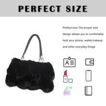 Load image into Gallery viewer, Women&#39;s Fox Fur Chain Bag Fuzzy Shoulder Handbag for Women Big Fluffy Tote Cute Purses