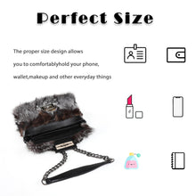 Load image into Gallery viewer, Satchel Bags for Women Fox Fur Satchel Purse Removable Crossbody Strap Shoulder Bag Dark Green FS19809