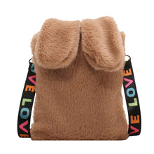 Load image into Gallery viewer, Women Cute plush phone bag small Crossbody backpack shoulder Bag 22448