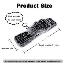 Load image into Gallery viewer, Women&#39;s Rex Rabbit Fur Scarf Ladies Flowers Crochet Winter Warm Knitted Fashion Scarf Scarves for Women